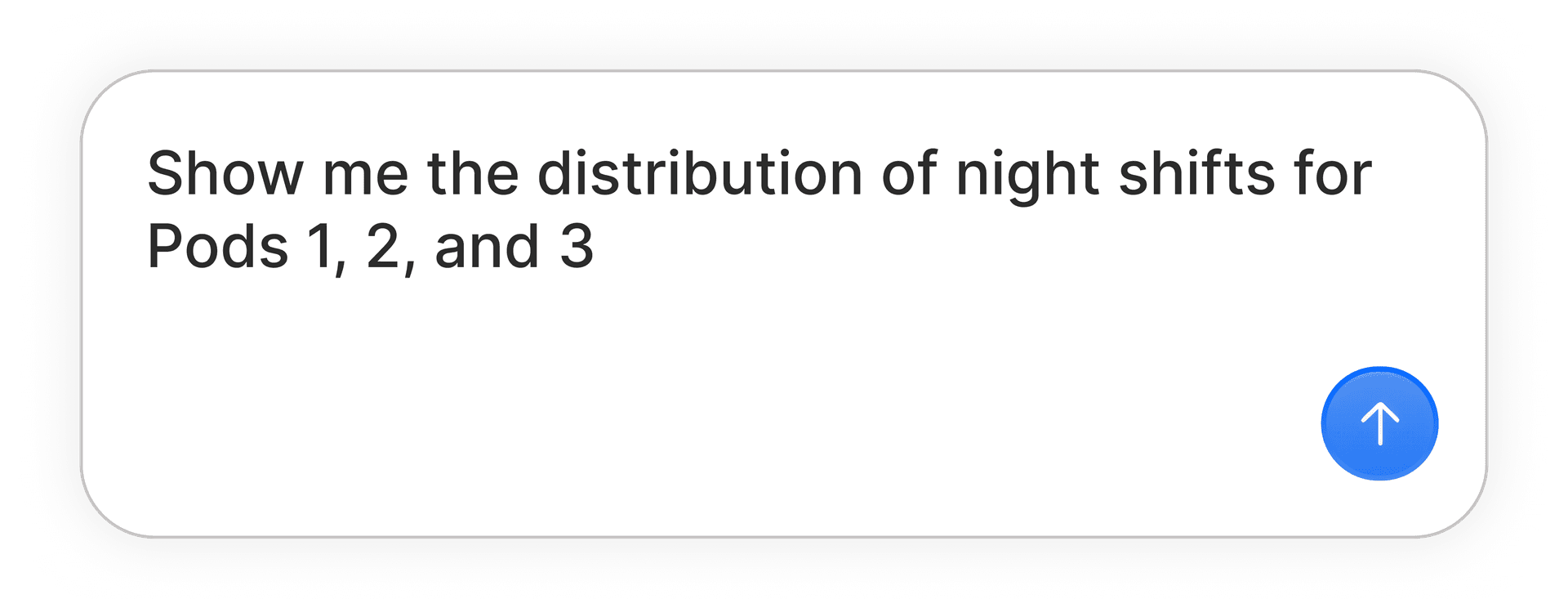 Run reports on anything — distribution of night shifts across pods